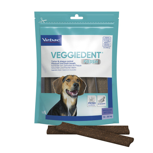 Virbac VeggieDent Kaustreifen für Hunde M 350g